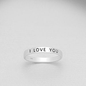 925 STERLING SILVER “I LOVE YOU” RING